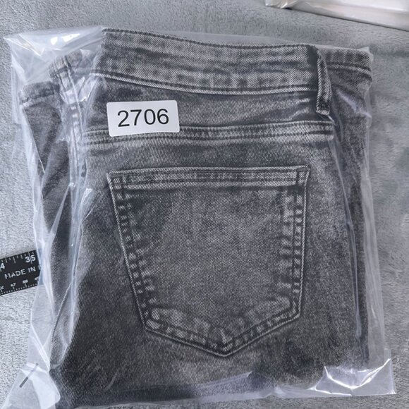 Divided By H&M Flare Leg Jeans Womens Size 6 Acid Wash Low Rise Stretch Gray - Picture 14 of 14